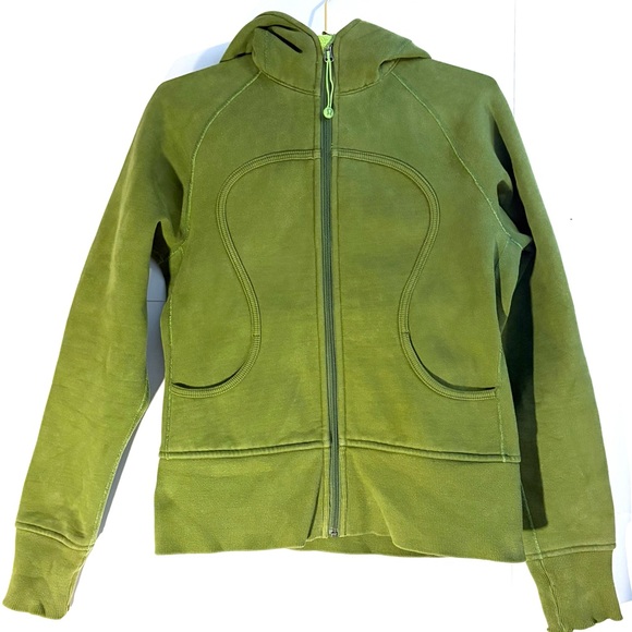 lululemon athletica Tops - Lululemon Athletica Vintage Olive Green Scuba Hoodie, without size tags.